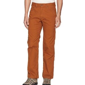 prAna Bronson Pants Burnt Caramel Organic Cotton Eco Mens 28 New Fast Ship
